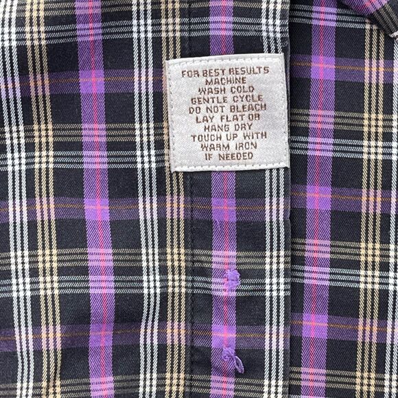 Peter Millar Shirt Medium Purple Plaid Button Down Ritz Carlton Bachelor Gulch - Picture 6 of 8